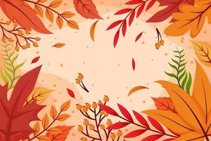 naturaleza otoño fondo floral vector