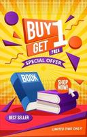 Buy 1 Get 1 Free Sale Poster vector