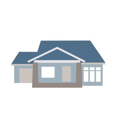 modern urban house front view vector design