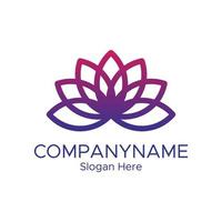 lotus flower logo template vector design