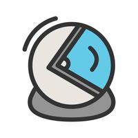 Helmet Filled Line Icon vector