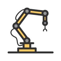 Industrial Robot I Filled Line Icon vector