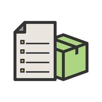 Delivery Checklist Filled Line Icon vector