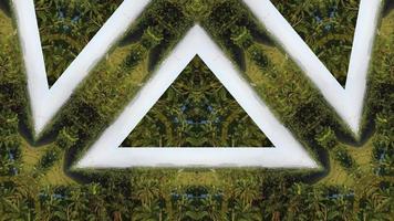 Triangle kaleidoscopic abstract animation green video