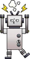 gradient shaded cartoon robot vector