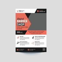 barber shop flyer template vector