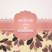 elegant wedding invitation vector