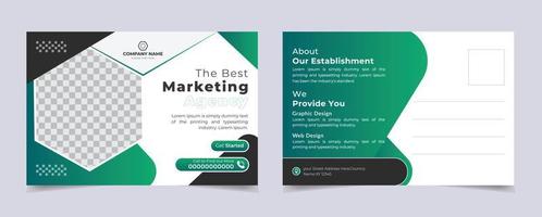 Professional Corporate Postcard  Design Layout For Your Business or agency And Printing. vector