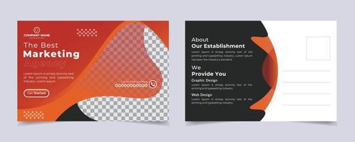 Professional Corporate Postcard  Design Layout For Your Business or agency And Printing. vector