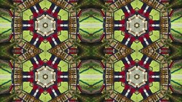 Kaleidoscopic children playground in kaleidoscopic symmetry video