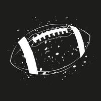 American football ball, great design for any purposes. Abstract background. Graphic element vector. Dark grunge background vector