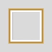 Realistic gold frame isolated on grey background. Perfect for your presentations. Vector illustration.