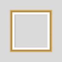 Realistic gold frame isolated on grey background. Perfect for your presentations. Vector illustration.