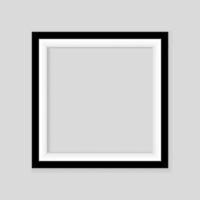 Realistic black frame isolated on white background. Perfect for your presentations. Vector illustration