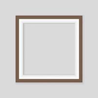 Realistic gold frame isolated on grey background. Perfect for your presentations. Vector illustration.