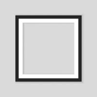 Realistic black frame isolated on white background. Perfect for your presentations. Vector illustration