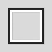 Realistic black frame isolated on white background. Perfect for your presentations. Vector illustration