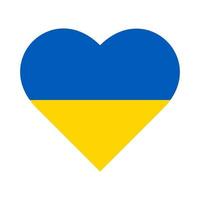 Bandera de Ucrania en el corazón, ilustración vectorial. vector