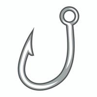 Fishing hook. Vector illustration.