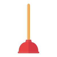 Toilet plunger. House cleaning tool. Vector illustration.