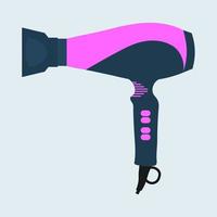 Hair dryer. Professional hair dryer for hairdressers. vector