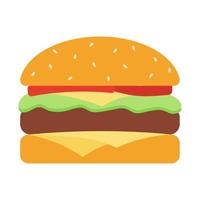 Hamburger icon. Fast food. Vector illustration.