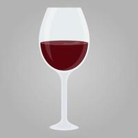 Glass of wine Vector illustration.