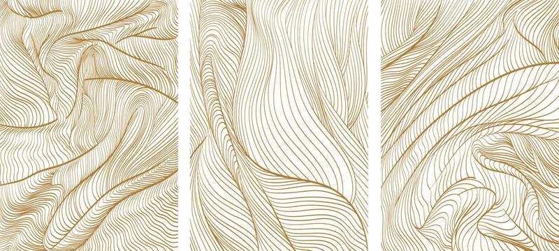 Line pattern in luxury style vector. Elegant background with abstract template.