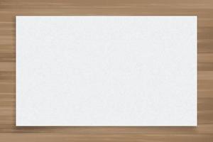 White paper sheet on wood texture background. Vector. vector