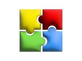 Symbol of teamwork, jigsaw puzzle, cooperation, partnership. Business concept. vector