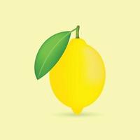 Ilustración de vector de fruta de limón