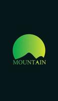 mountain background with stars in the sky, landscape vector