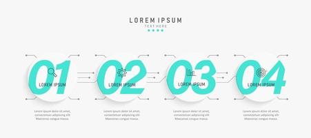 Vector Infographic label design template with icons and 4 options or steps. Can be used for process diagram, presentations, workflow layout, banner, flow chart, info graph.