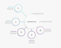 Vector Infographic label design template with icons and 5 options or steps. Can be used for process diagram, presentations, workflow layout, banner, flow chart, info graph.