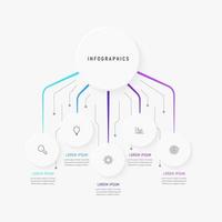 Vector Infographic label design template with icons and 5 options or steps. Can be used for process diagram, presentations, workflow layout, banner, flow chart, info graph.