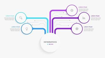 Vector Infographic label design template with icons and 5 options or steps. Can be used for process diagram, presentations, workflow layout, banner, flow chart, info graph.