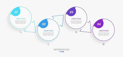 Vector Infographic label design template with icons and 4 options or steps. Can be used for process diagram, presentations, workflow layout, banner, flow chart, info graph.