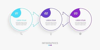 Vector Infographic label design template with icons and 3 options or steps. Can be used for process diagram, presentations, workflow layout, banner, flow chart, info graph.