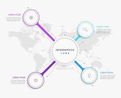 plantilla de diseño de etiquetas infográficas vectoriales con iconos y 4 opciones o pasos. se puede utilizar para diagramas de proceso, presentaciones, diseño de flujo de trabajo, banner, diagrama de flujo, gráfico de información. vector