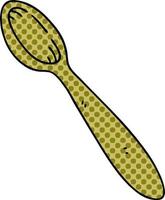 quirky comic book style cartoon wooden spoon vector