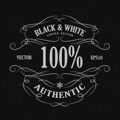 Hand drawn frame label vintage banner retro blackboard vector illustration