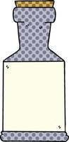 quirky comic book style cartoon potion bottle vector