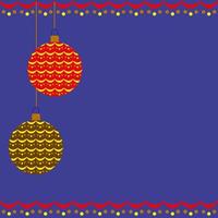Background with Christmas balls and garland. New year. Christmas. vector