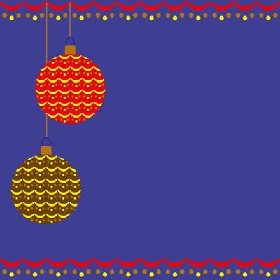 Background with Christmas balls and garland. New year. Christmas.