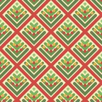 Seamless background with Christmas tree and Christmas tree decorations, garland. Christmas. New Year. vector