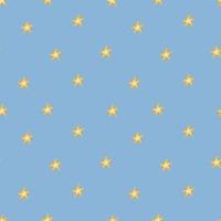 patrón sin costuras con estrellas de estilo de dibujos animados sobre un fondo azul, astrología, cielo. cielo cósmico mágico, ornamento esotérico abstracto, patrón vectorial para tejidos. vector