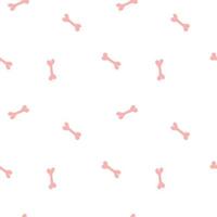 Vector pattern for Halloween with pink bones on a white background. Holiday illustrations, packaging, T-shirts, posters, postcards, pajamas