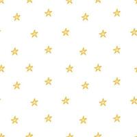 Seamless pattern with cartoon-style stars on a white background, astrology, sky. Magical cosmic sky, abstract esoteric ornament, vector pattern for fabrics.