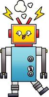 gradient shaded cartoon robot vector