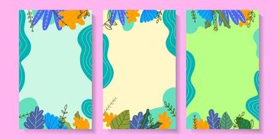 A set of beautiful floral,tropical,flower, leaves,summer vector illustration background.